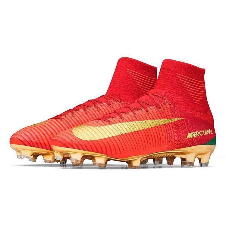 Nike Mercurial Superfly V FG Soccer Red Golden – TraShoes
