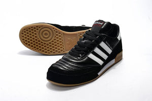 New Adidas MUNDIAL GOAL INDOOR IC Indoor Flat Soccer Cleats Shoes Black White Coffee