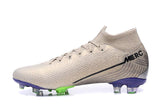 Mercurial Superfly 7 Elite Flyknit 360 FG Soccers Cleats Shoes Grey White