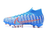 Nike Mercurial Superfly VI Elite CR7 AG Flyknit 360 Soccers Cleats Shoes Blue