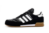 New Adidas MUNDIAL GOAL INDOOR IC Indoor Flat Soccer Cleats Shoes Black White Coffee