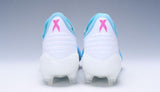 Adidas X 19.1 FG Soccers Cleats Shoes White Blue Stripes