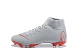 NIKE Mercurial Superfly VI 360 Elite FG Grey Red - TraShoes