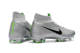 Nike Mercurial Superfly VI 360 Elite FG Soccer Cleats Silver Black - TraShoes