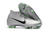 Nike Mercurial Superfly VI 360 Elite FG Soccer Cleats Silver Black - TraShoes