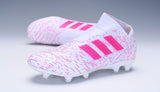 Adidas Nemeziz 18+ FG White Pink no Lace - TraShoes