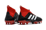 Adidas Predator 18.1 FG Soccer Cleats Core Black White Red - TraShoes