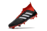 Adidas Predator 18.1 FG Soccer Cleats Core Black White Red - TraShoes