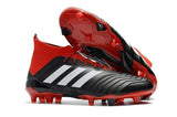 Adidas Predator 18.1 FG Soccer Cleats Core Black White Red - TraShoes