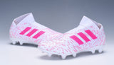 Adidas Nemeziz 18+ FG White Pink no Lace - TraShoes