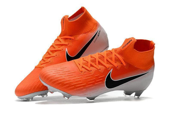 NIKE Mercurial Superfly VI 360 Elite FG Silver Orange - TraShoes