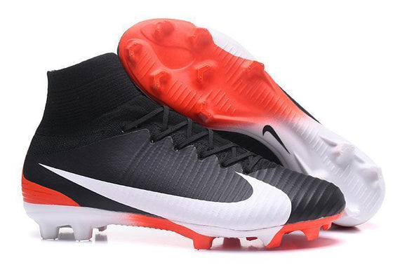 Nike Mercurial Superfly V FG Soccer Cleats Black Orange White - TraShoes