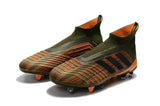 Adidas Predator 18+ FG Soccer Cleats Gold Army Green Black - TraShoes