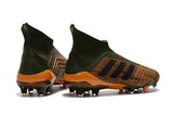 Adidas Predator 18+ FG Soccer Cleats Gold Army Green Black - TraShoes