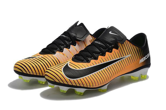 Nike Mercurial Vapor XI FG Soccer Cleats Yellow Black - TraShoes