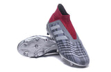 Adidas Predator 18+ Paul Pogba FG Soccer Cleats Iron Metallic Grey Red - TraShoes