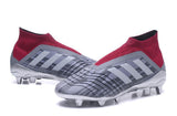 Adidas Predator 18+ Paul Pogba FG Soccer Cleats Iron Metallic Grey Red - TraShoes