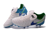 Nike Tiempo Legend VI FG Soccer Cleats White Blue Green - TraShoes