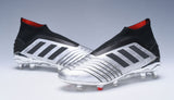 Adidas Predator 19.1 FG Silver Black - TraShoes