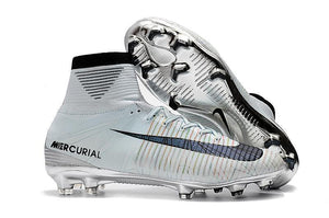 Nike Mercurial Superfly V CR7 FG Soccer Cleats Tint Black White Chrome - TraShoes