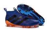 Adidas ACE 16+ Purecontrol FG/AG Soccer Cleats Dark Blue Orange Black - TraShoes