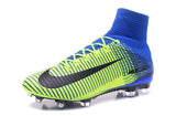 Nike Mercurial Superfly V FG Soccer Cleats Green Blue Black - TraShoes