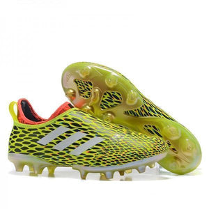 Adidas Glitch Skin 17 FG Soccer Shoes Fluorescent Green White Red - TraShoes