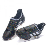 Adidas Glitch Skin 17 FG Soccer Shoes Core Black Solar Red White - TraShoes