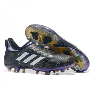 Adidas Glitch Skin 17 FG Soccer Shoes Core Black Solar Red White - TraShoes