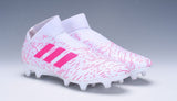 Adidas Nemeziz 18+ FG White Pink no Lace - TraShoes