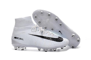 Nike Mercurial Superfly V AG Soccer Cleats White Black - TraShoes