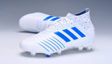 Adidas Predator 19.1 FG White Blue - TraShoes