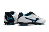 Mizuno Rebula V1 FG Soccer Cleats White Black Blue - TraShoes