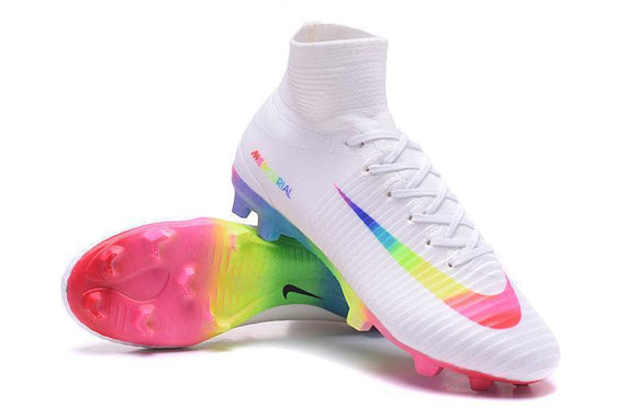 Nike Mercurial Superfly V FG Soccer Cleats True White Colourful - TraShoes