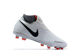 Nike Phantom Vision Elite DF FG Soccer Cleats White Orange Black - TraShoes