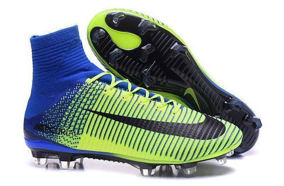 Nike Mercurial Superfly V FG Soccer Cleats Green Blue Black - TraShoes