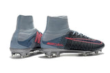 Nike Mercurial Superfly V FG Soccer Cleats Black Grey Chrome - TraShoes