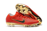 Nike Mercurial Vapor Flyknit Ultra FG Soccer Cleats Red Golden - TraShoes