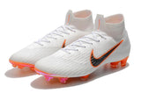 NIKE Mercurial Superfly VI 360 Elite FG White Orange - TraShoes