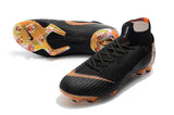 Nike Mercurial Superfly VI 360 Elite FG Soccer Cleats Black Orange - TraShoes