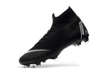 NIKE Mercurial Superfly VI 360 Elite FG Black White - TraShoes