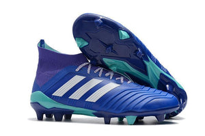 Adidas Predator 18.1 FG Soccer Cleats Purple Blue White turquoise - TraShoes