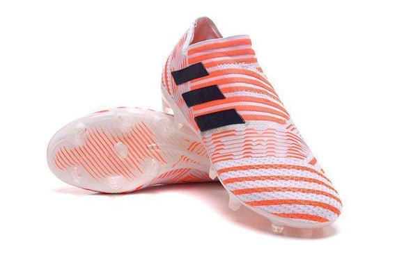 Adidas Nemeziz Messi 17+ 360 Agility FG Soccer Cleats OrangeWhiteBlack - TraShoes