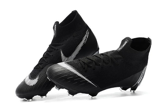 NIKE Mercurial Superfly VI 360 Elite FG Black White - TraShoes