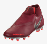 Nike Phantom Vision Elite DF FG Soccer Cleats Maroon Silver Black - TraShoes