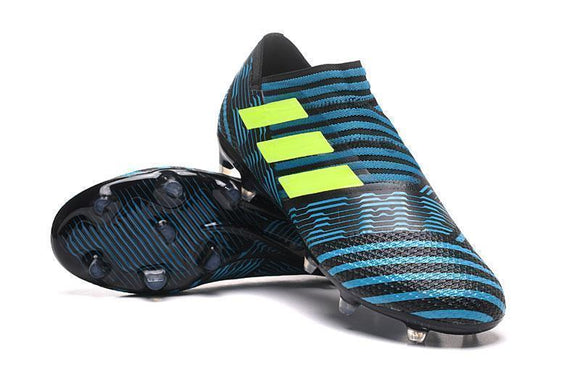 Adidas Nemeziz Messi 17+ 360 Agility FG Soccer Cleats BlackBlueYellow - TraShoes