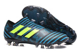 Adidas Nemeziz Messi 17+ 360 Agility FG Soccer Cleats BlackBlueYellow - TraShoes