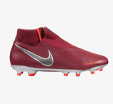 Nike Phantom Vision Elite DF FG Soccer Cleats Maroon Silver Black - TraShoes