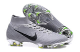 Nike Mercurial Superfly VI Elite FG Silver Black High Cut - TraShoes