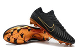 Nike Mercurial Vapor Flyknit Ultra FG Soccer Cleats Black Golden - TraShoes